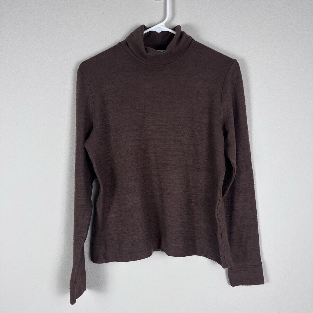 Alpine Design Womens‎ Soft Mock Turtleneck Rich Walnut Brown Size Small NEW